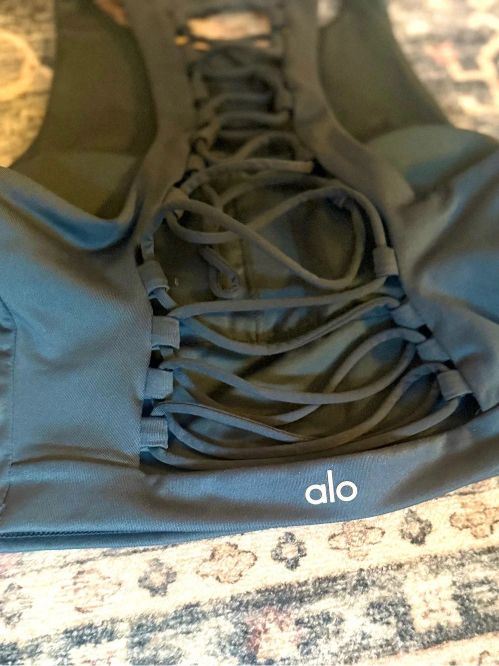 ALO Yoga Movement Bra Tank Teal Jade